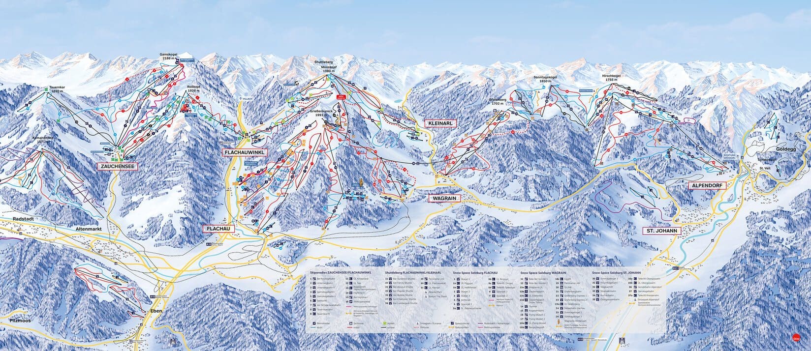 Pistenplan Ski Amade Oesterreich