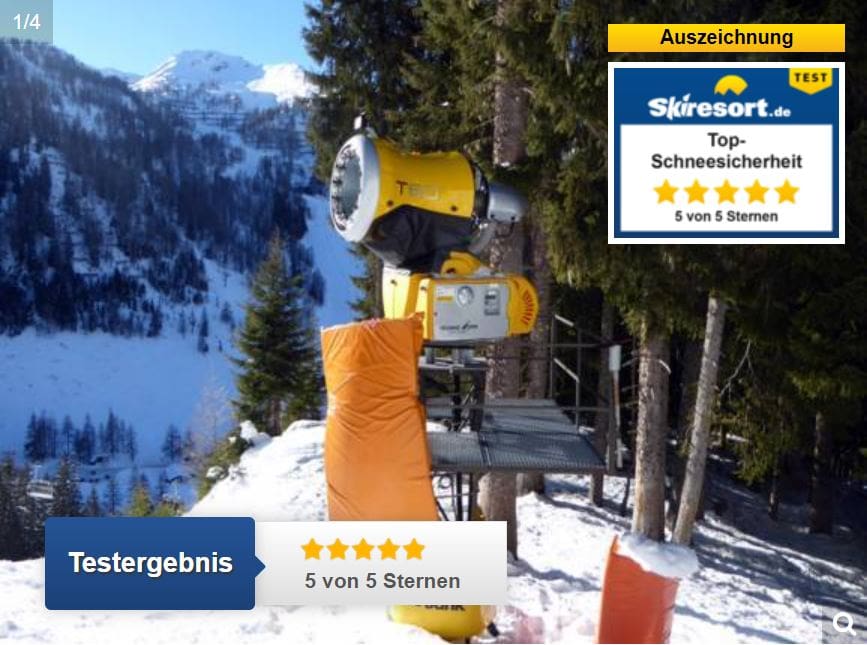 Skiresort Test Schneesicherheit Zauchensee 2022
